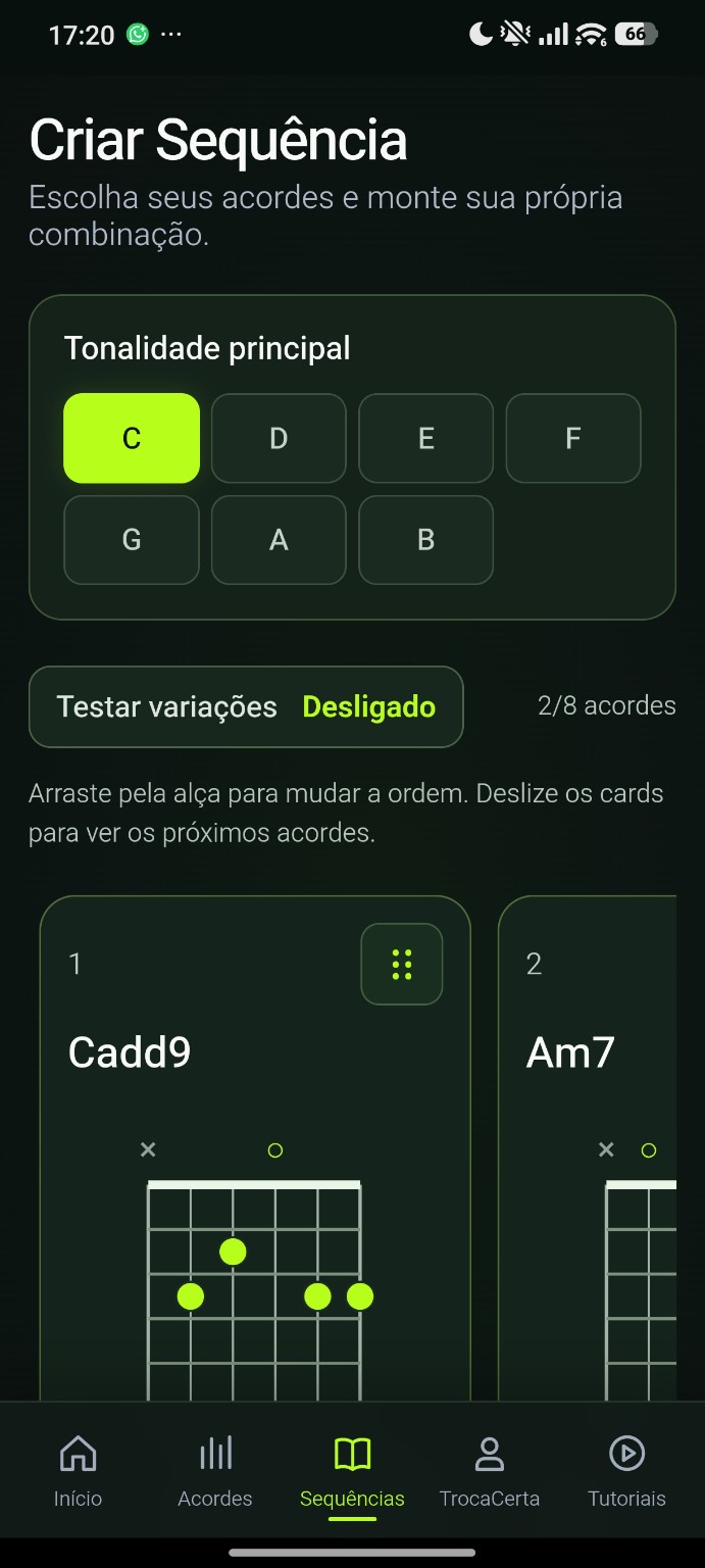 Crie sua sequência